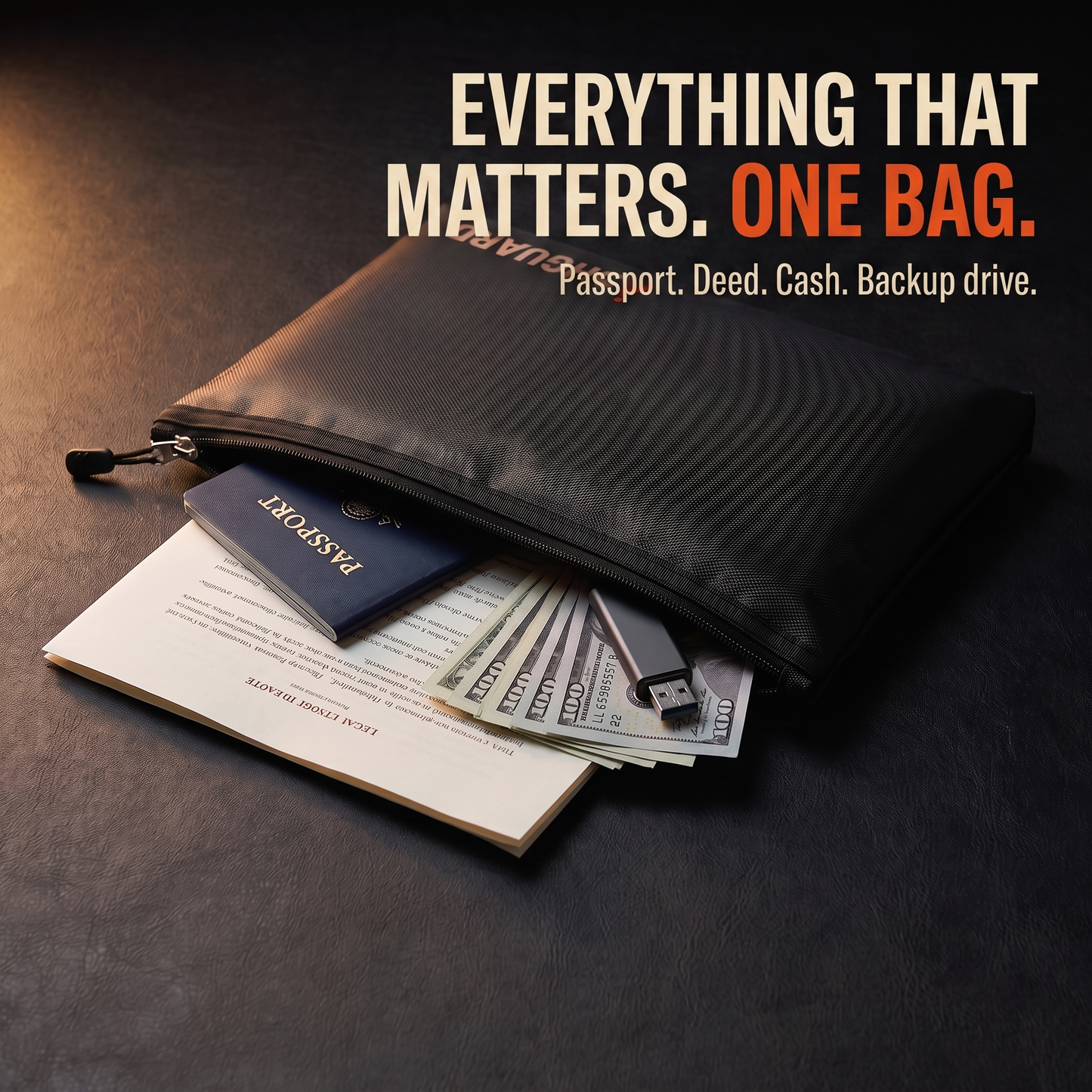 AshGuard™ Fireproof Document Bag